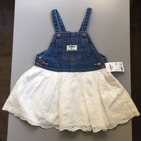 Infant Girl OSHKOSH B/'Gosh Floral Ruffle Jumper NWT $34 Size 6 Mos.